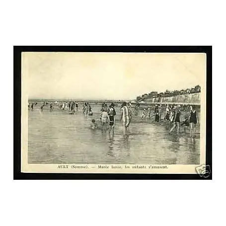 Marque Carte postale 80 - Ault - Maree basse les enfants s'amusent