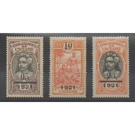 Océanie - 1921 - No 44/46 - Neuf avec charnière Garantie Incluse