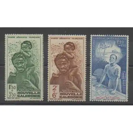 Nouvelle-Calédonie - Poste aérienne - 1942 - No PA36/PA38 Pas Cher