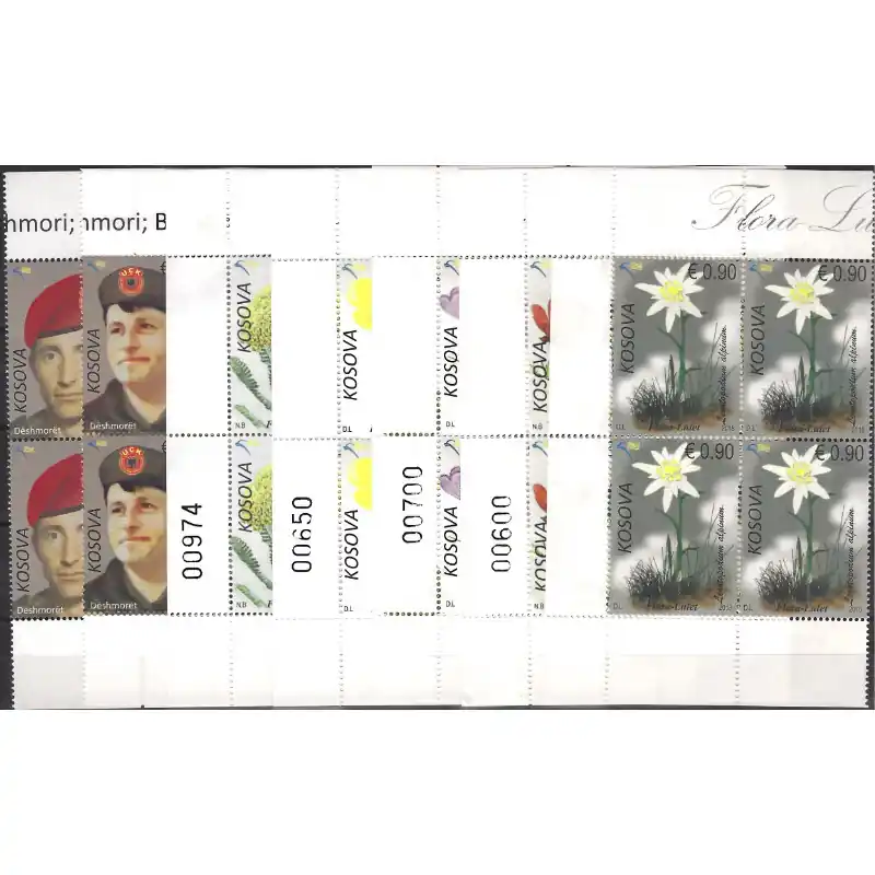 Kosovo timbres N°287-293 série en bloc de 4 neuf**. Affaire À Saisir