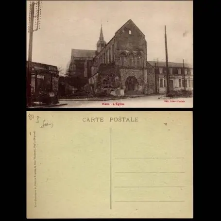 Carte postale 80 - Ham - L'eglise Original