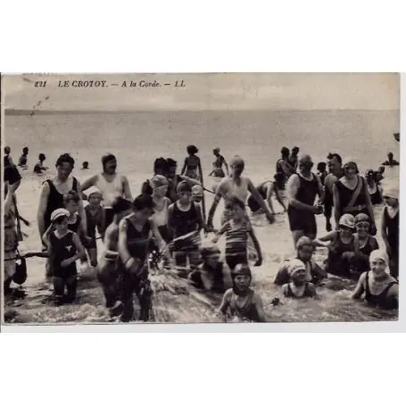 Premium Carte postale 80 - Le Crotoy - A la corde - Habitant a la mer - Voyage - Dos divise