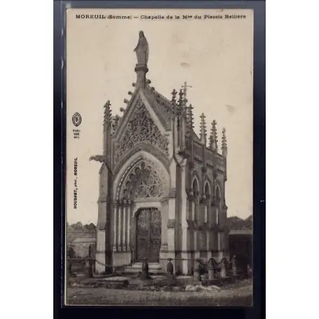 Exclusif Carte postale 80 - Moreuil - chapelle de la Mise du Plessis Belliere - Voyage - Dos divis