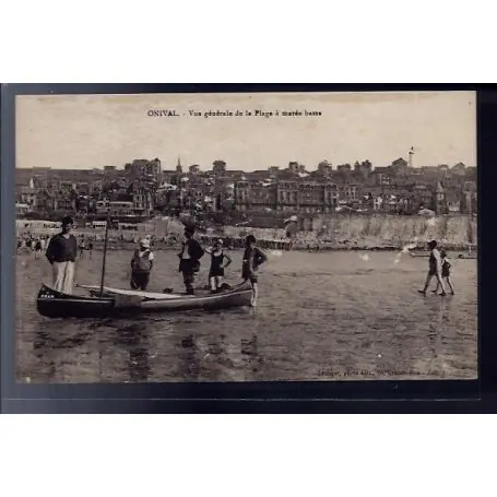 Carte postale 80 - Onival - Vue generale de la plage a maree basse - Voyage - Dos divise Must-Have