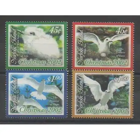 Vente Directe Norfolk - 2002 - No 763/766 - Oiseaux - Noël