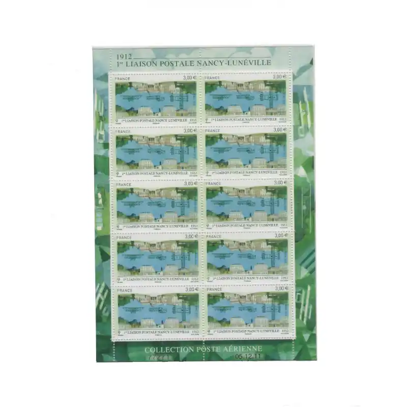 Must-Have Feuillet 10 timbres Poste aérienne Nancy-Lunéville neuf**.