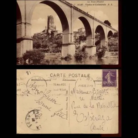 Carte postale 81 - Albi - Viaduc et cathedrale Offre Exclusive