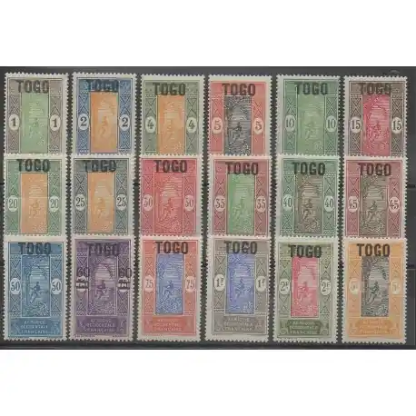 Togo - 1921 - No 101/118 Vente Directe