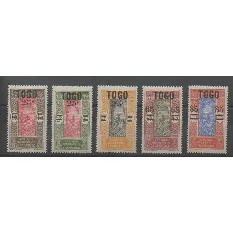 Togo - 1924 - No 119/123 - Neuf avec charnière Meilleure Qualité
