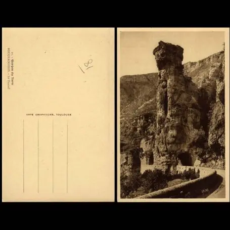 Carte postale 81 - Gorges du Tarn - Pougnadoires - Le tunnel Tendance