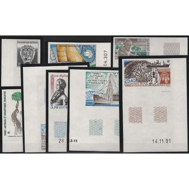 Timbres de T.A.A.F. année complète 1992 non dentelé neuf**. Jusqu’à Épuisement Des Stocks