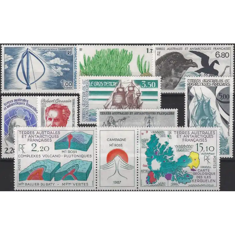 Marque Timbres de T.A.A.F. année complète 1988 neuf**.