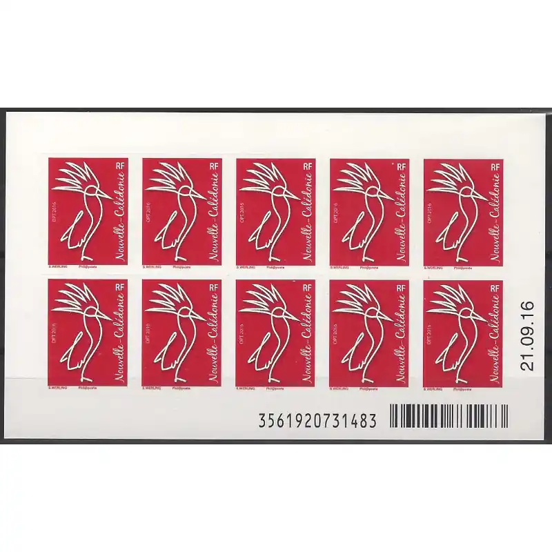 Le cagou carnet de 10 timbres Nouvelle Calédonie N°C1289 neuf. Expédié Aujourd’hui