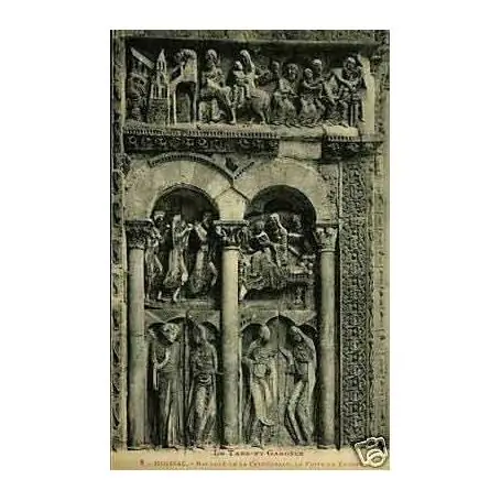 Carte postale 82 - Moissac -Bas cote de la cathedrale Fuite en Egypte Original