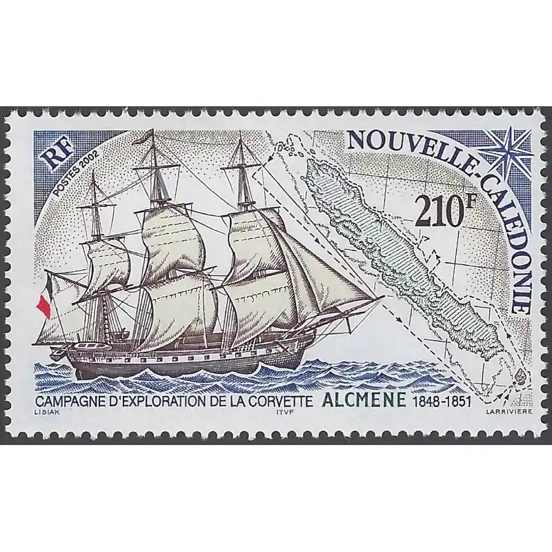 Haute Qualité Corvette Alcmène timbre Nouvelle Calédonie N°872 neuf**.