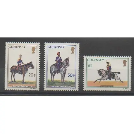 Guernesey - 1975 - No 113/115 - Chevaux - Histoire militaire Must-Have
