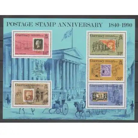 Meilleure Vente Guernesey - 1990 - No BF11 - Timbres sur timbres