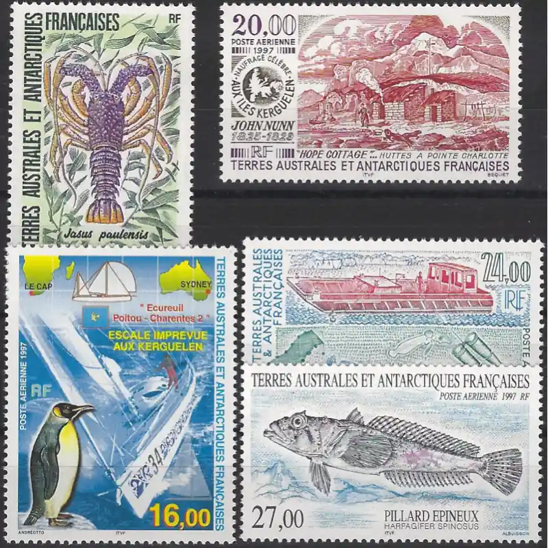 Offre Exclusive Timbres T.A.A.F. poste aérienne N°141-145 série neufs**.