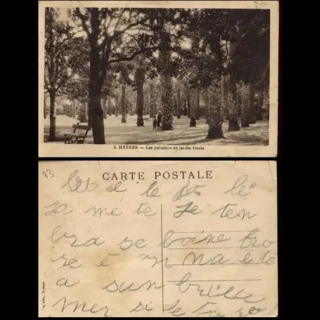 Vente Flash Carte postale 83 - Hyeres - Les palmiers au jardin Denis