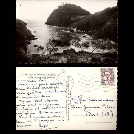 Marque Carte postale 83 - Ile de Porquerolles - Calanque de Breganconnet - CPSM