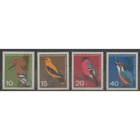 Allemagne occidentale (RFA) - 1963 - No 273/276 - Oiseaux Livraison Mondiale
