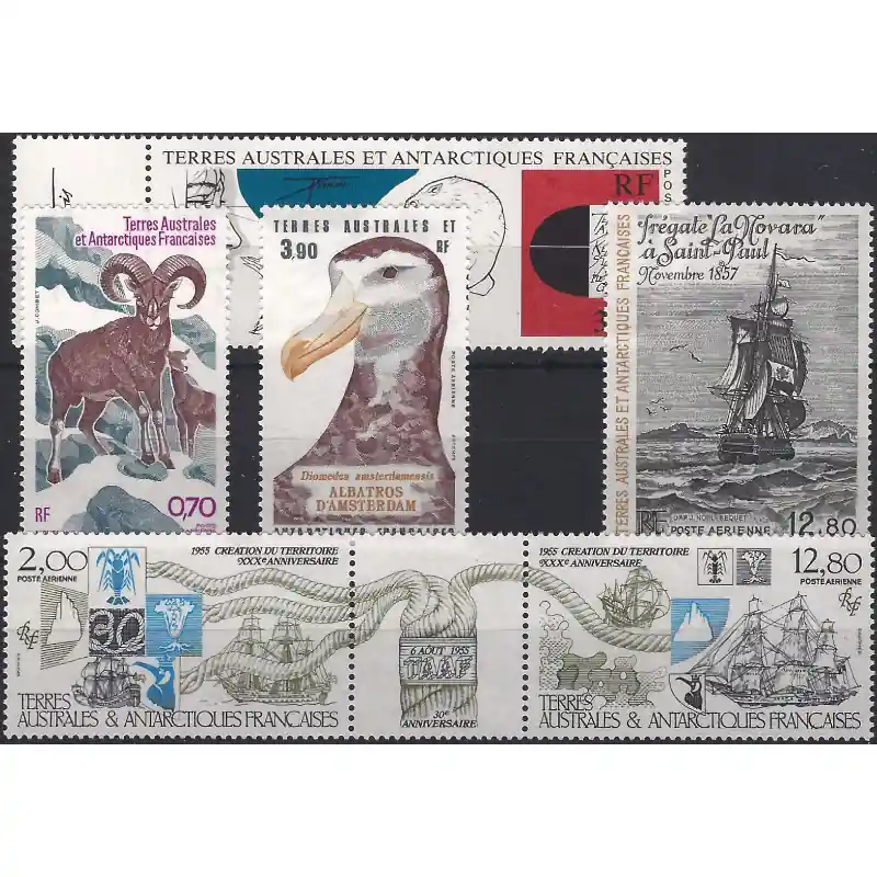 Timbres T.A.A.F. poste aérienne N°86-91 série neufs**. Offre Spéciale