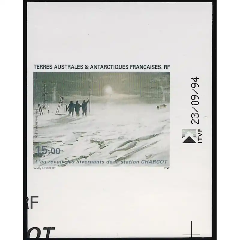 Offre Limitée Station Charcot timbre T.A.A.F. poste aérienne N°135 non dentelé neuf**.