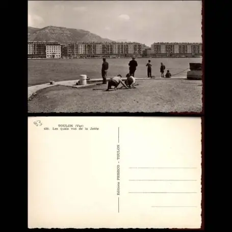 Carte postale 83 - Toulon - Les quais vus de la jetee - CPSM Prix Cassé