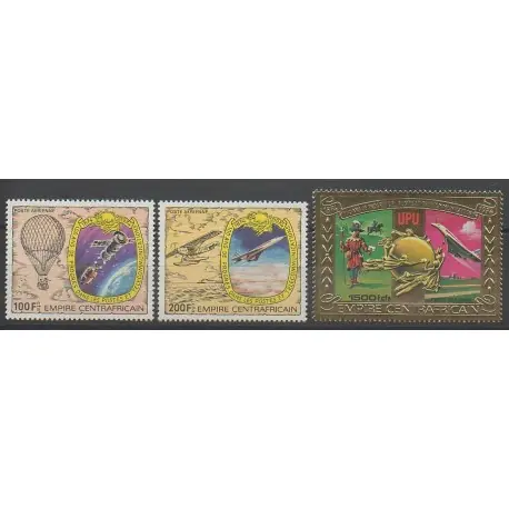 Centrafricaine (République) - 1978 - No PA187/PA189 - Transports - Ballons - Dirigeables Prix Cassé