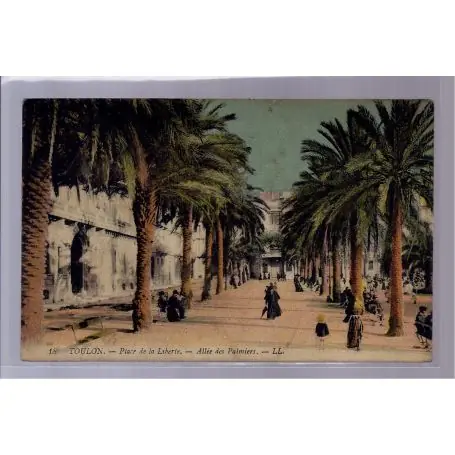Top Vente Carte postale 83 - Toulon - Place de la liberte - Allee des palmiers - Voyage - Dos divis