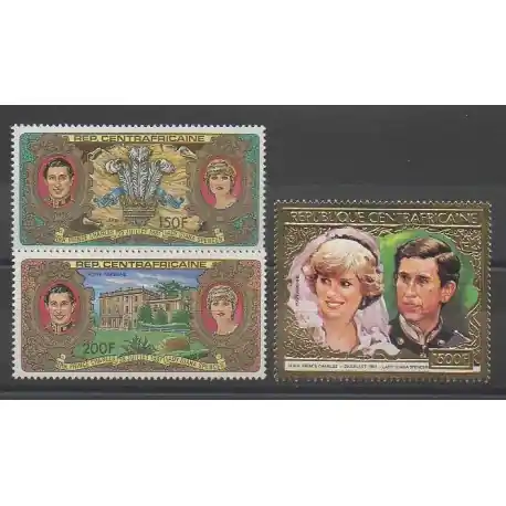 Centrafricaine (République) - 1981 - No PA243/PA245 - Royauté Authentique