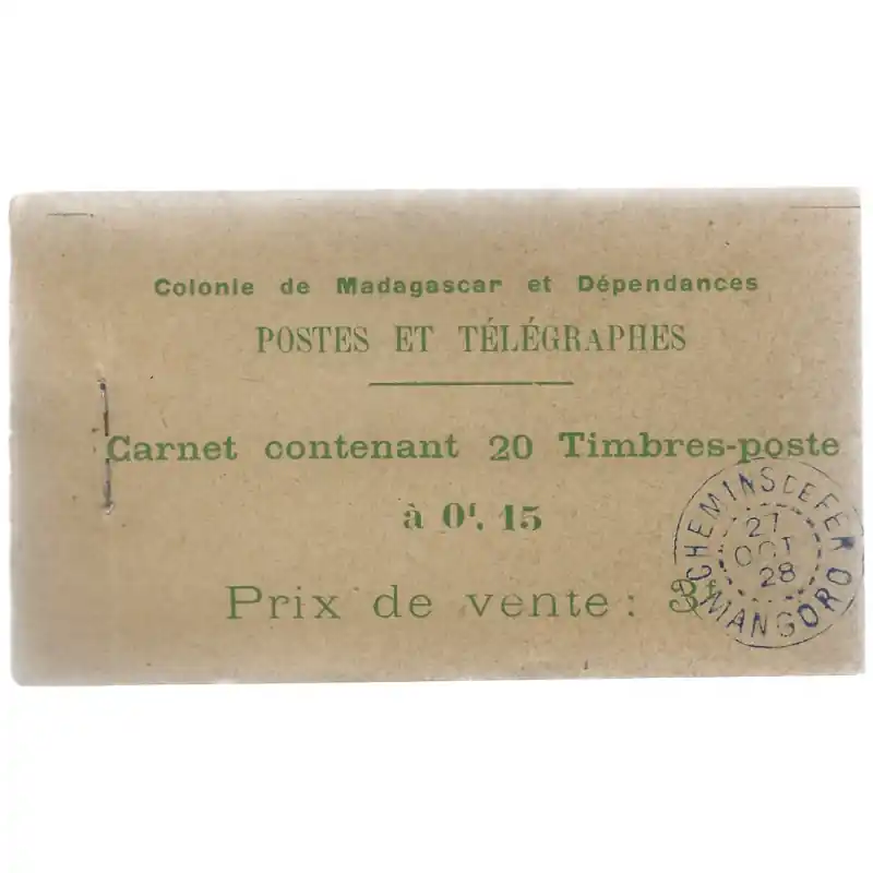 Achat Immédiat Madagascar carnet de 20 timbres-poste N°C156 neuf**.