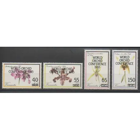 Offre Du Jour Vanuatu - 1993 - No 907/910 - Orchidées