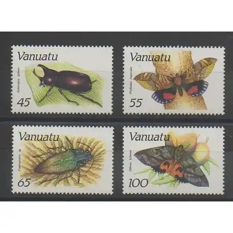 Paiement Sécurisé Vanuatu - 1987 - No 784/787 - Papillons - Insectes