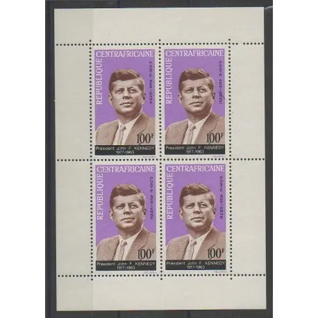 Prix Cassé Centrafricaine (République) - 1964 - No BF3 - Célébrités