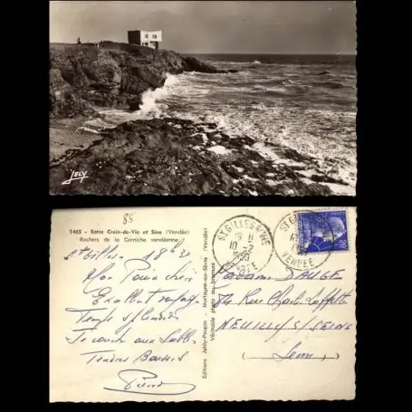 Édition Limitée Carte postale 85 - Entre Croix de Vie et Sion - Rochers de la corniche - CPSM