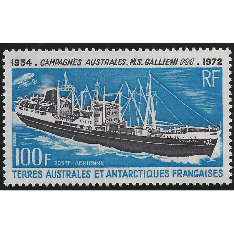 Bateau Galliéni T.A.A.F. poste aérienne N°29 neuf**. Dernière Chance