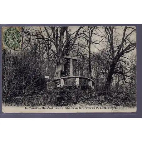 Carte postale 85 - La foret de Mervent - Chaire de la grotte du P.de Montfort - Voyage - Top Vente
