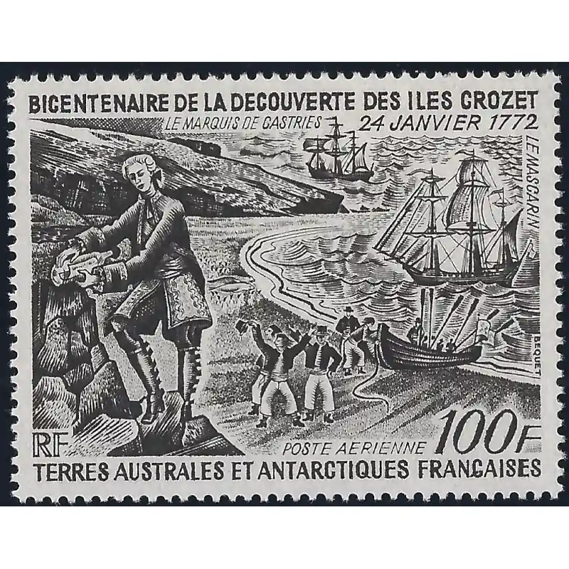 Haute Qualité Découverte des iles Crozet T.A.A.F. poste aérienne N°27 neuf**.