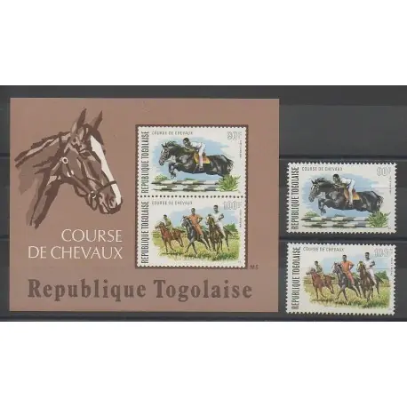 Togo - 1974 - No PA231/PA232 - BF80 - Chevaux - Sports divers Top Qualité