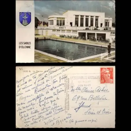 Carte postale 85 - Les Sables d'Olonne - La Piscine et le Casino Usine Directe