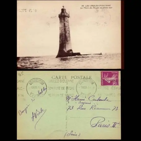 Jusqu’à Épuisement Des Stocks Carte postale 85 - Les Sables d'Olonne - Le phare des Barges en pleine mer