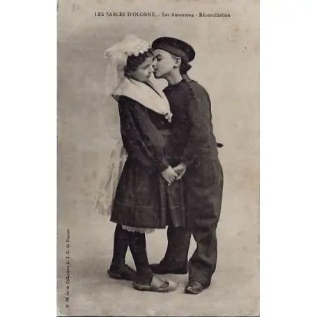 Commande En Gros Carte postale 85 - Les sables d'Olonne - les amoureux - La reconciliation - Voyage - Dos div