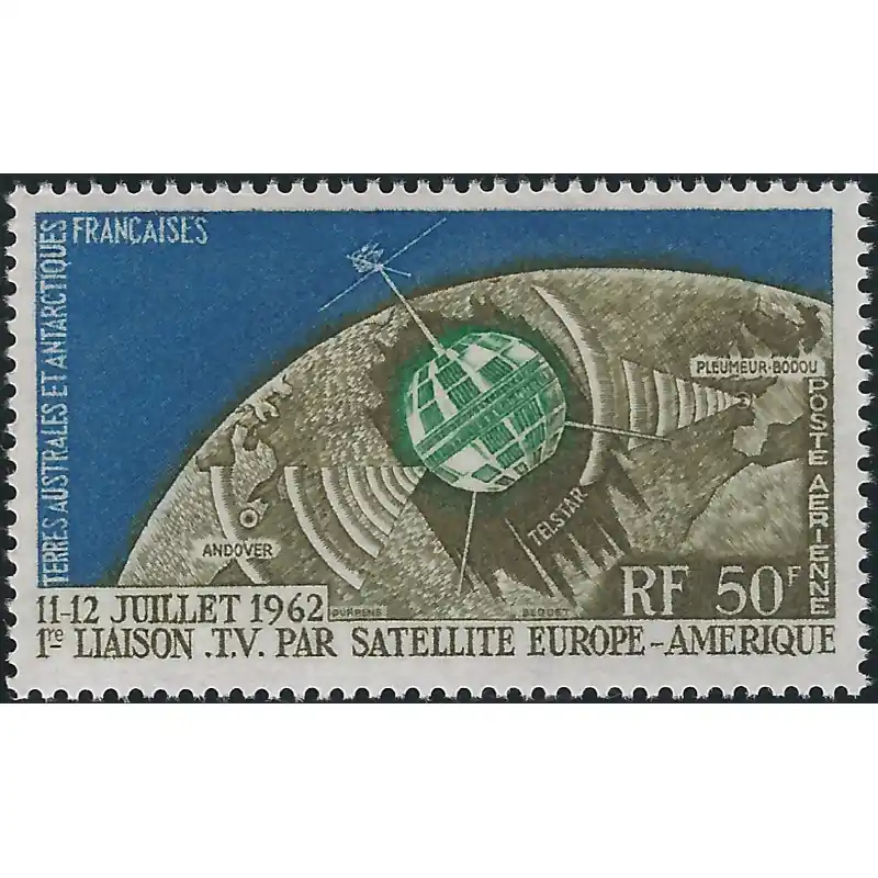 Prix Bas Télécommunications spatiales timbre T.A.A.F. poste aérienne N°6 neuf**.