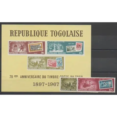 Togo - 1967 - No PA84/PA85 - BF28 - Timbres sur timbres Livraison Gratuite