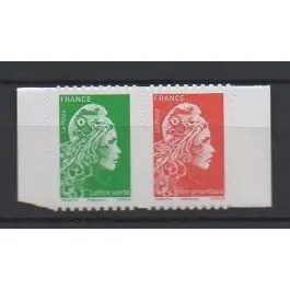 Timbre de collection France - Autoadhsif 1653 Paire Horizontale V+R Issu du Carnet Promotion