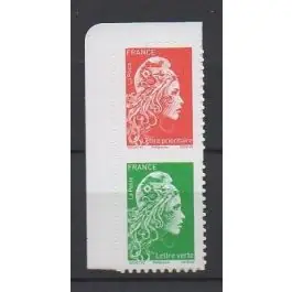 Commander Maintenant Timbre de collection France - Autoadhsif 1653 Paire Verticale R+V Issu du Carnet