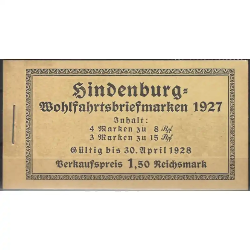 Populaire Allemagne 1927 carnet Hindenburg N°C394 neuf**.