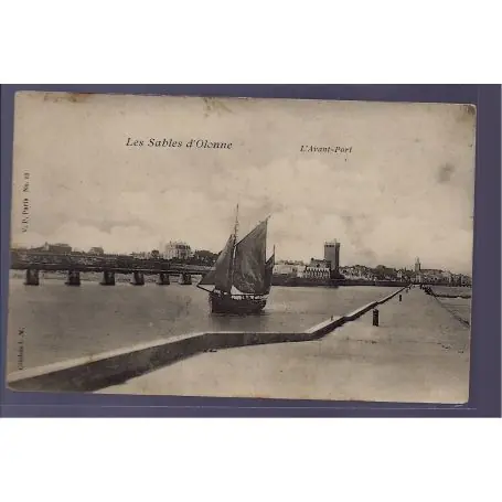 Meilleure Vente Carte postale 85 - Les Sables-d 'Olonne - l' avant-Port - Non voyage - Dos divise