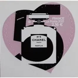 Haute Qualité Timbre de collection France - Autoadhsif 1955 Cœur Chanel "rose"
